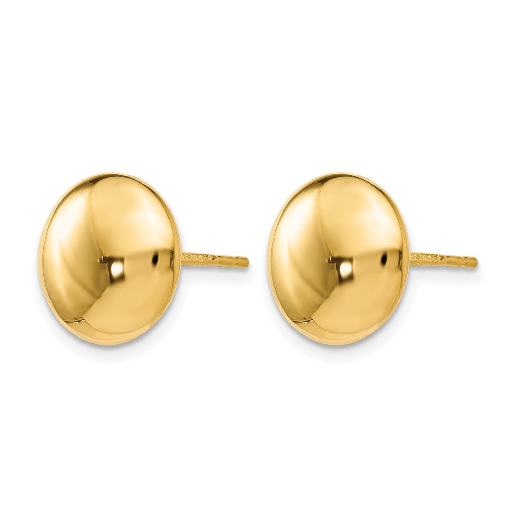 14K Yellow Gold Polished Button Post Earrings