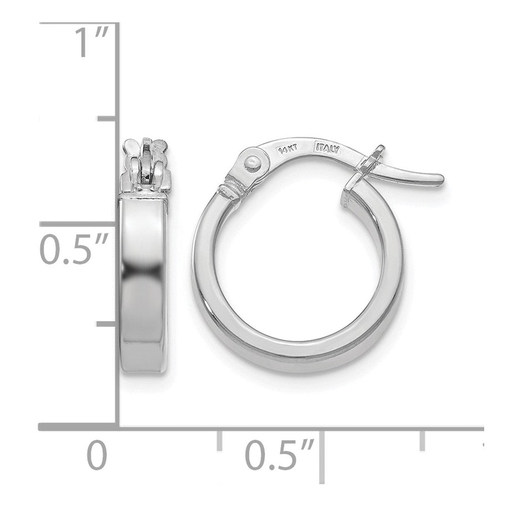14K Yellow & Rhodium With White Plating Polished Hoop Earrings