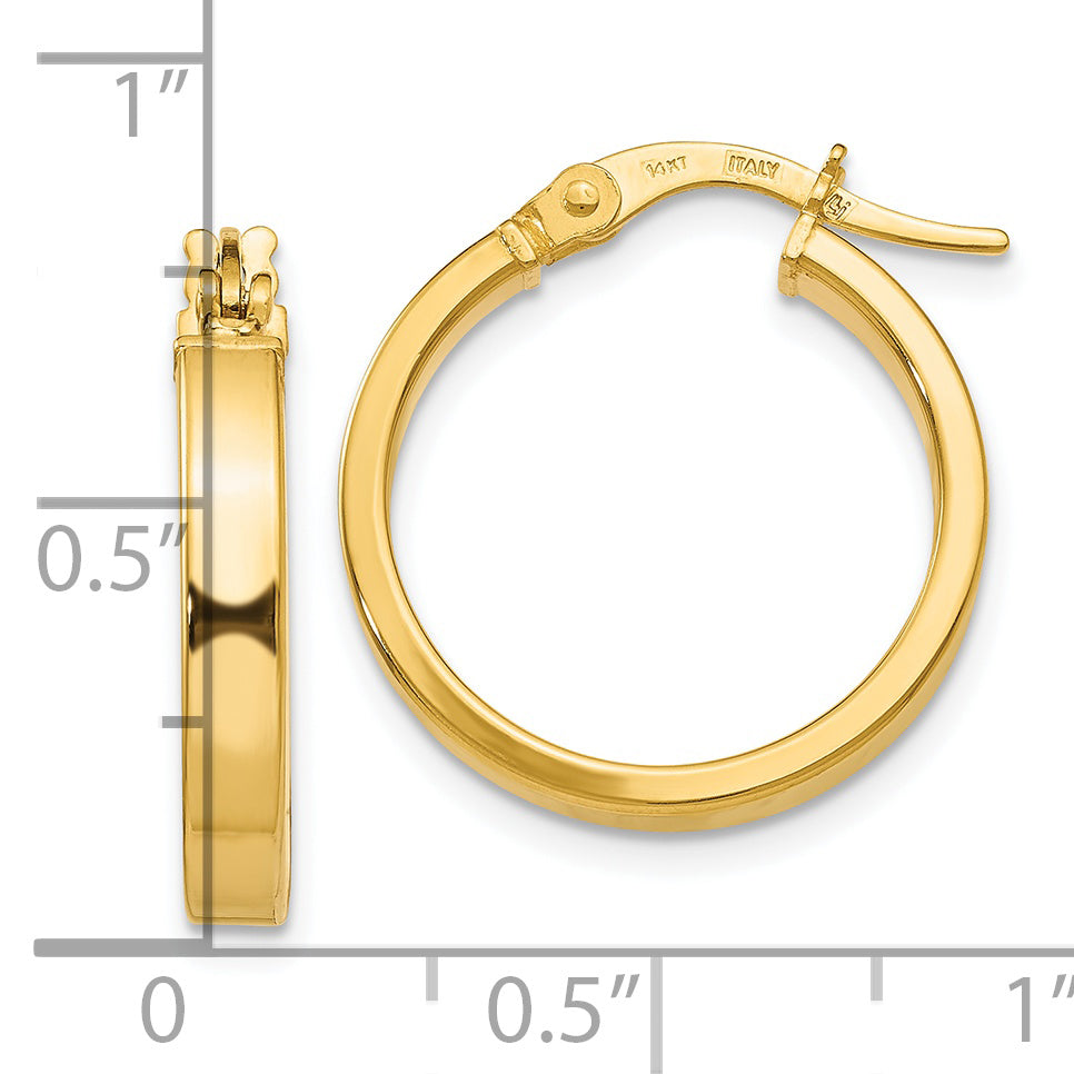 14K Yellow Gold Polished Earrings