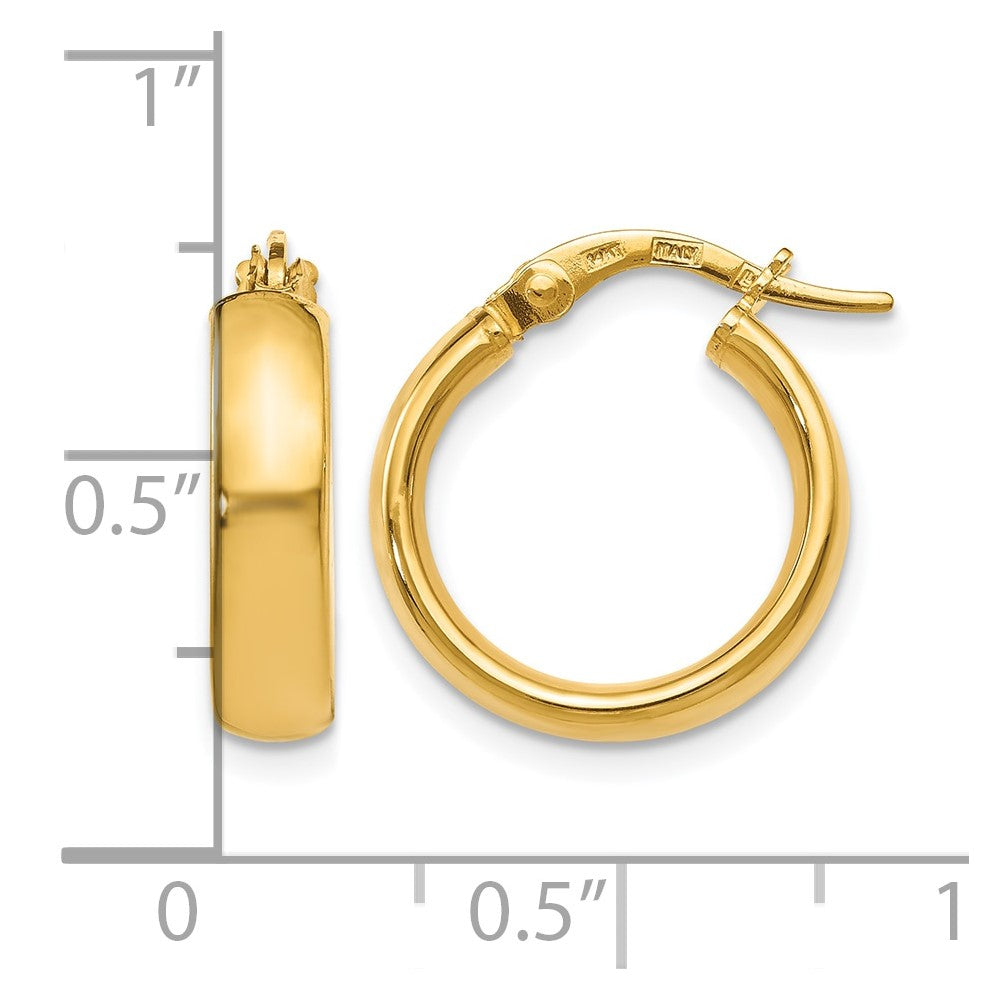 14K Yellow Gold Polished Earrings