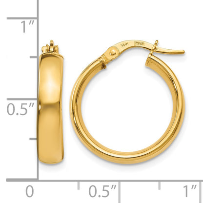 14K Yellow Gold Polished Earrings