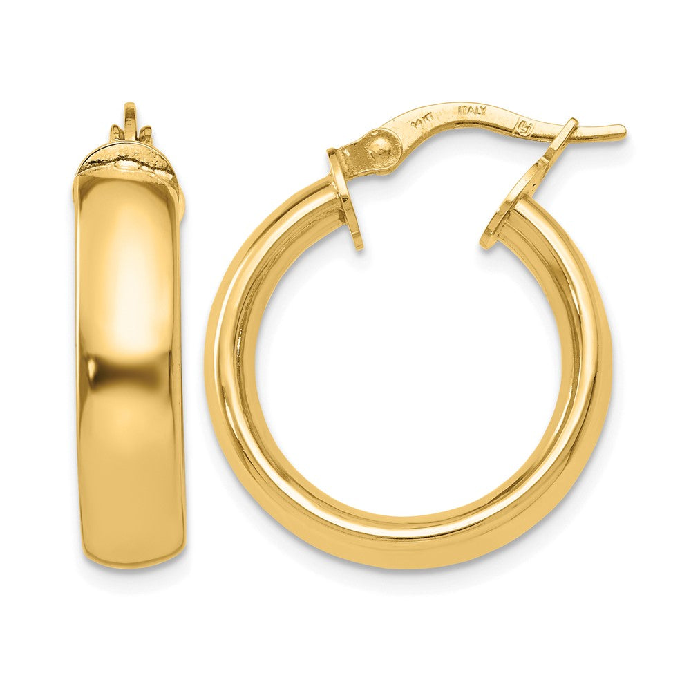 14K Yellow Gold Polished Earrings