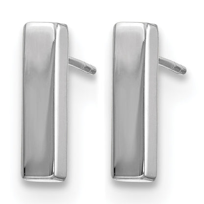14K White Gold Polished Post Earrings