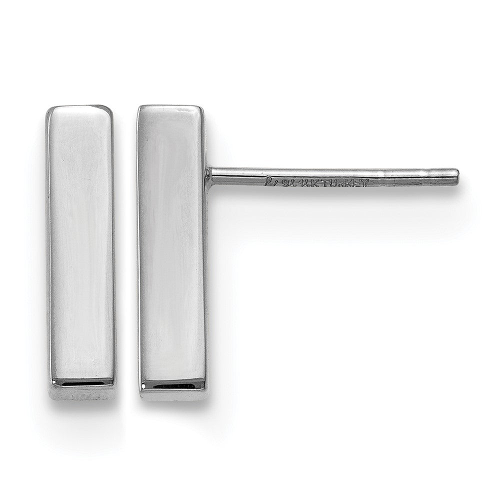 14K White Gold Polished Post Earrings