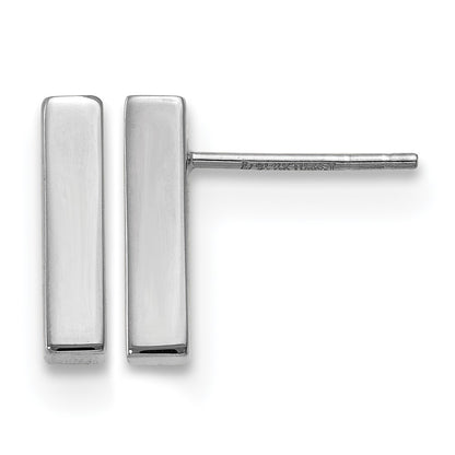 14K White Gold Polished Post Earrings