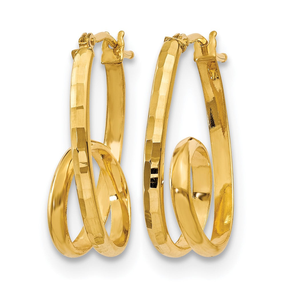 14K Yellow Gold Polished Fancy Earrings