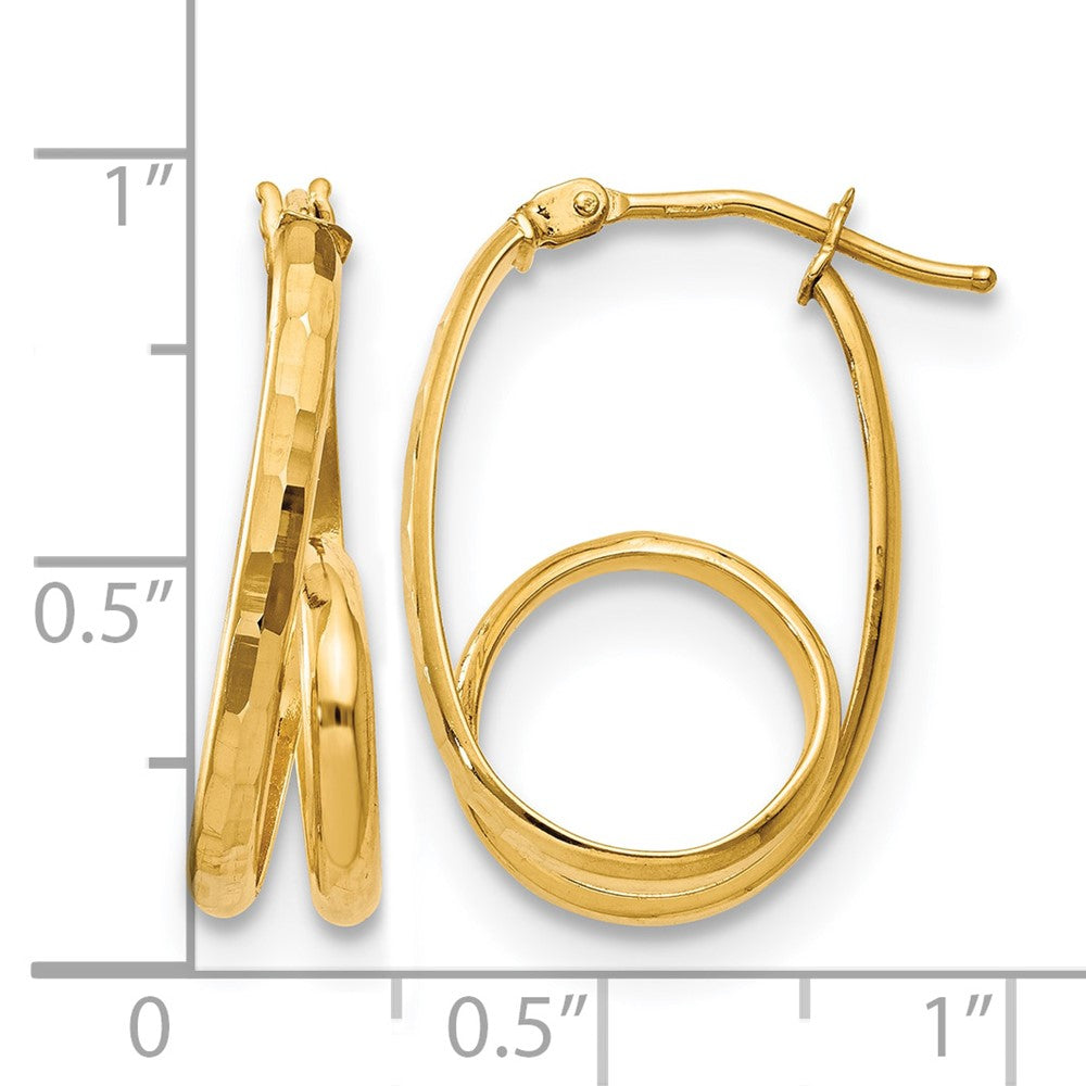 14K Yellow Gold Polished Fancy Earrings