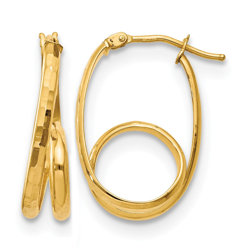 14K Yellow Gold Polished Fancy Earrings