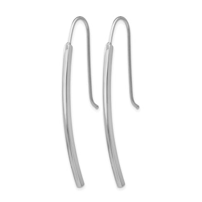 14K White Gold Polished Earrings