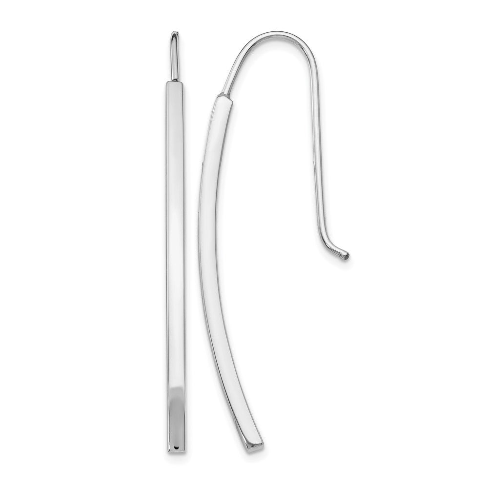 14K White Gold Polished Earrings