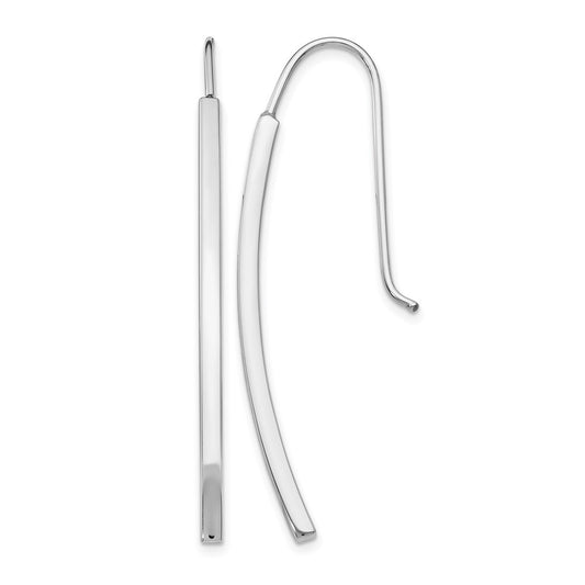 14K White Gold Polished Earrings