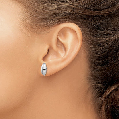 14K White Gold Polished Post Earrings