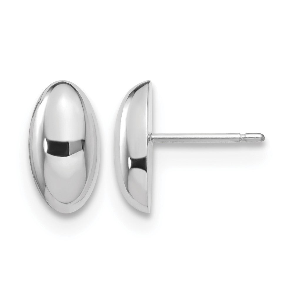 14K White Gold Polished Post Earrings