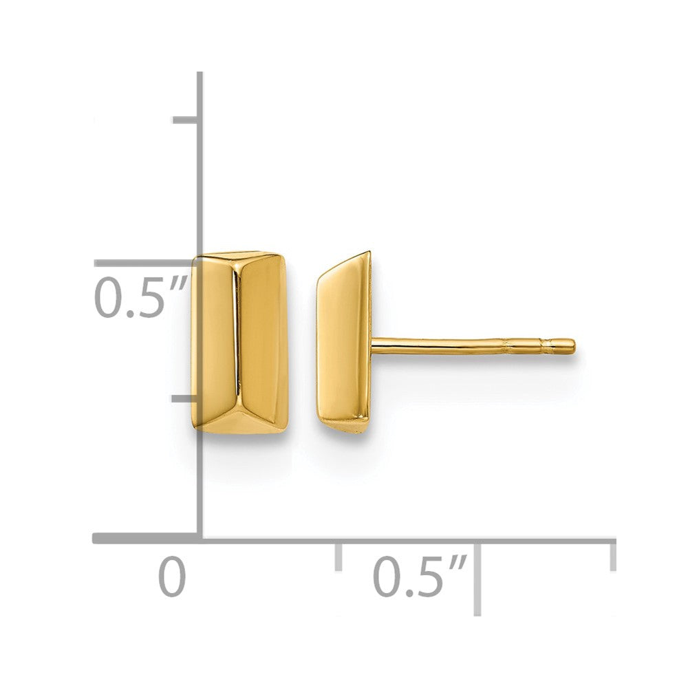 14K Yellow Gold Polished Fancy Post Earrings