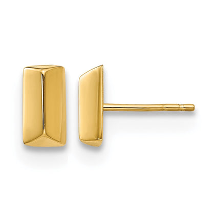 14K Yellow Gold Polished Fancy Post Earrings