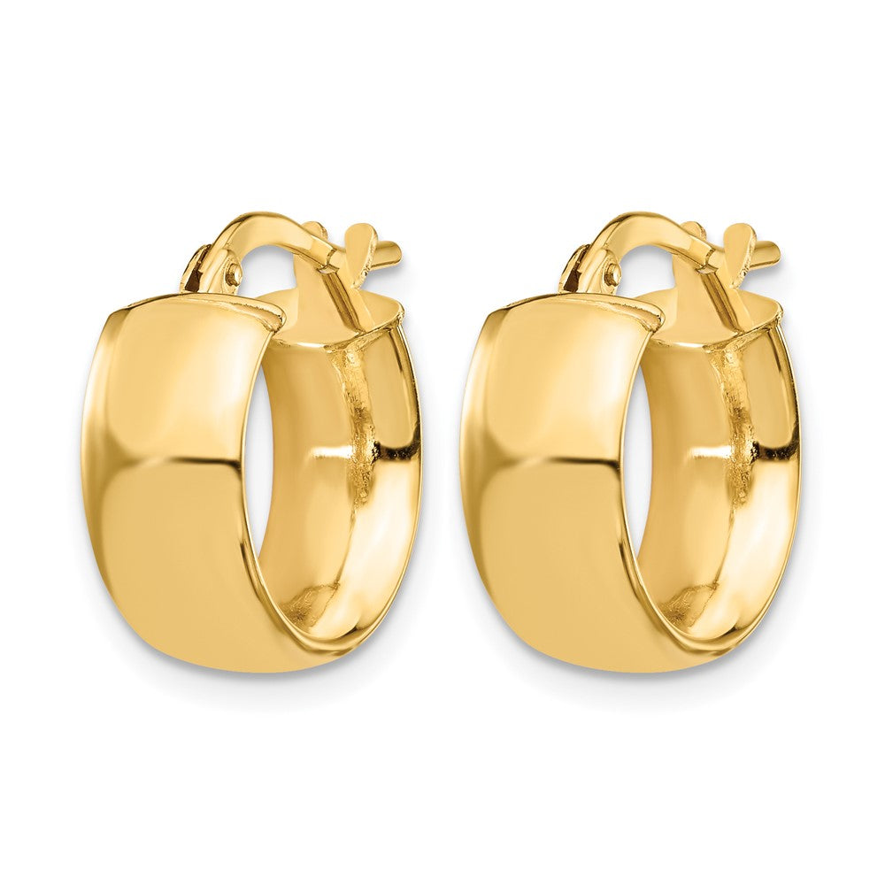 14K Yellow Gold 6mm High Polished Hoop Earrings