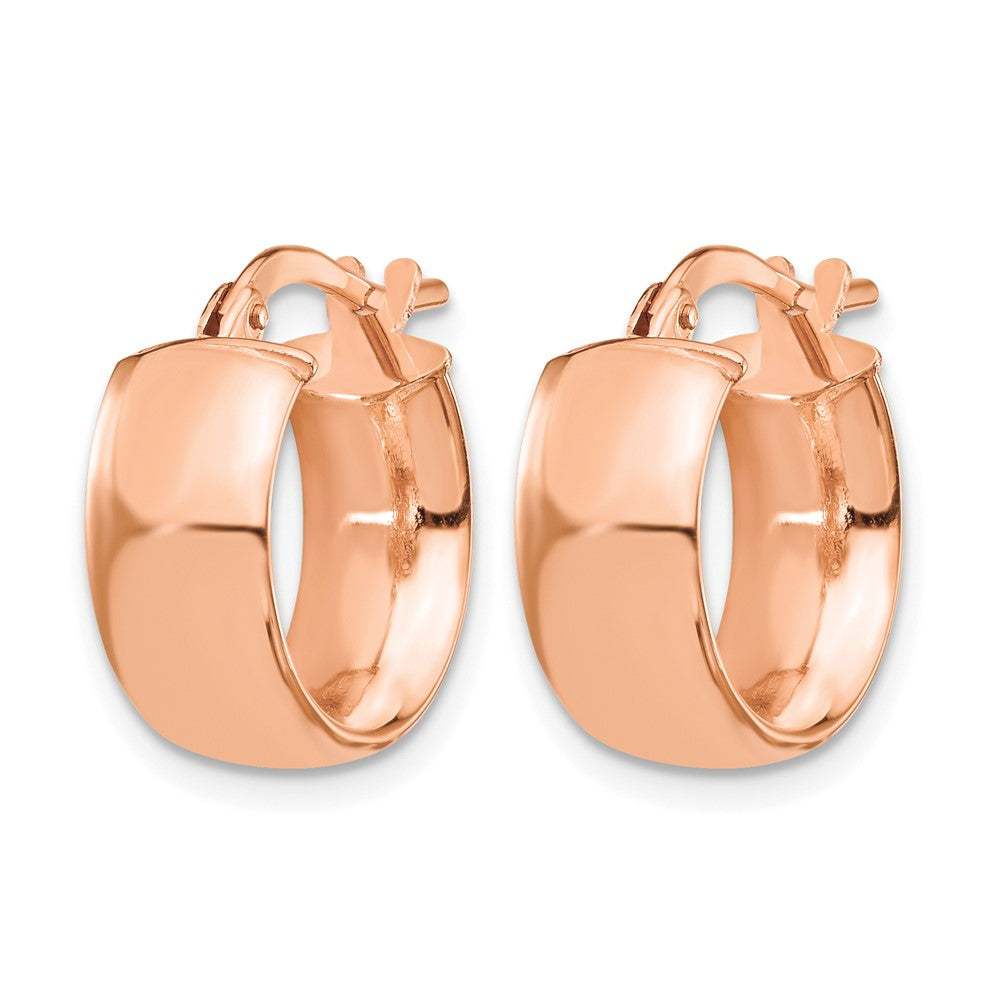 14K Rose Gold 6mm High Polished Hoop Earrings