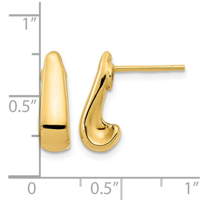 14K Yellow Gold Polished Post Earrings