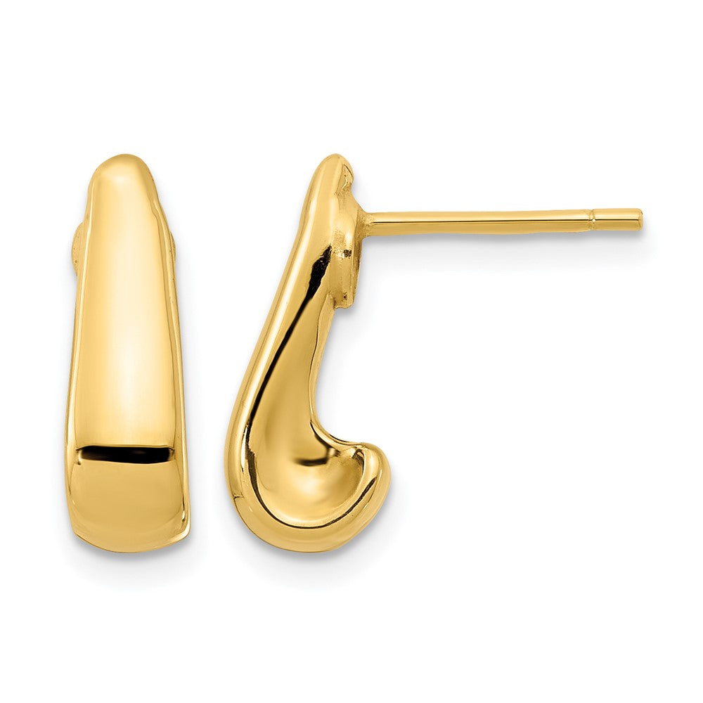 14K Yellow Gold Polished Post Earrings