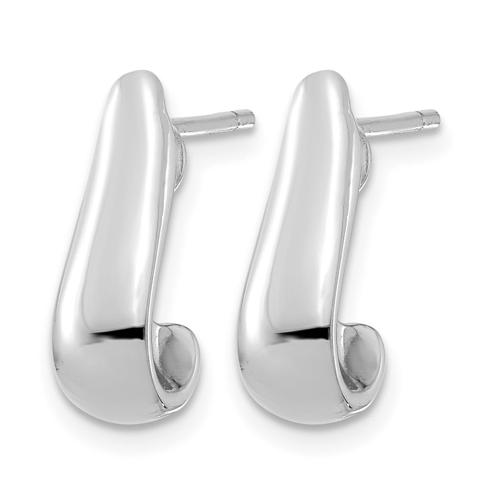 14K White Gold Polished Post Earrings