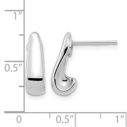 14K White Gold Polished Post Earrings