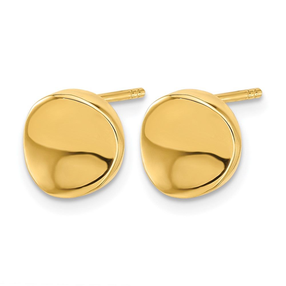14K Yellow Gold Polished Post Earrings