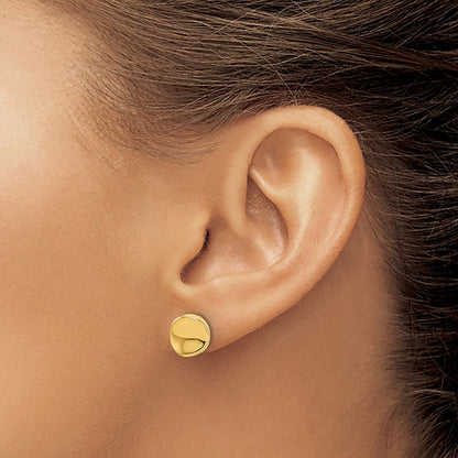 14K Yellow Gold Polished Post Earrings
