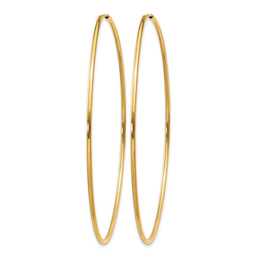 14K Yellow Gold 1.00mm Endless Hoop Earring