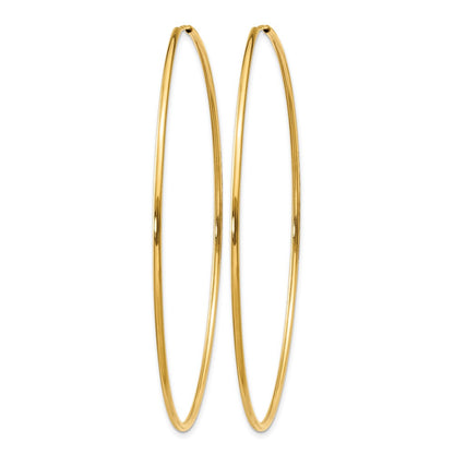 14K Yellow Gold 1.00mm Endless Hoop Earring