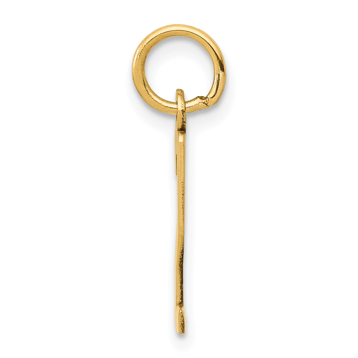 14K Yellow Gold Small Elongated Number 2 Charm