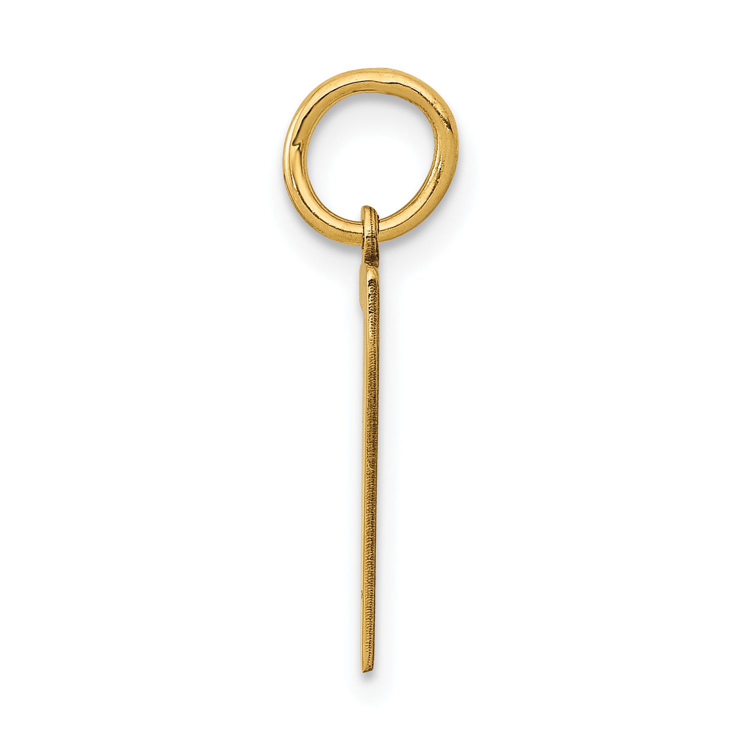 14K Yellow Gold Small Elongated Number 7 Charm