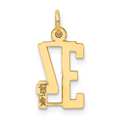 14K Yellow Gold Small Elongated Number 34 Charm
