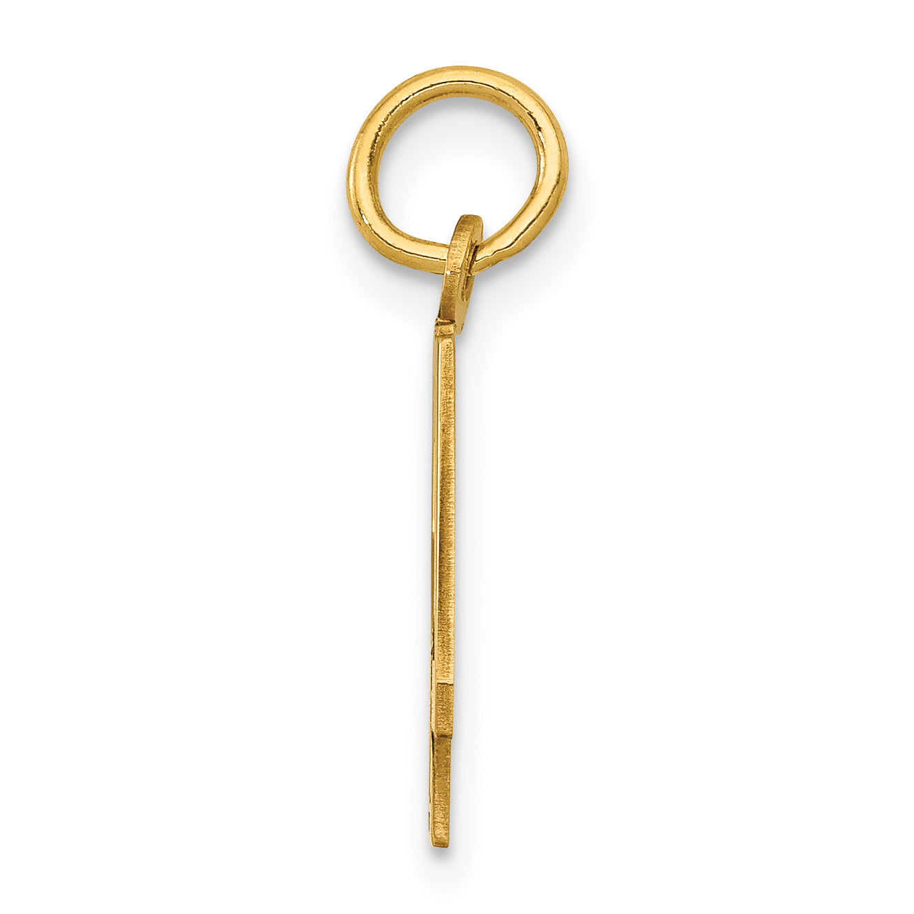 14K Yellow Gold Small Elongated Number 42 Charm