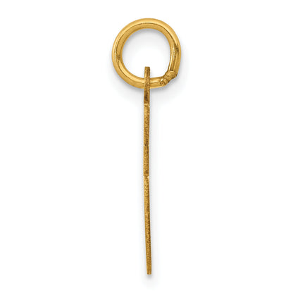 14K Yellow Gold Small Elongated Number 66 Charm