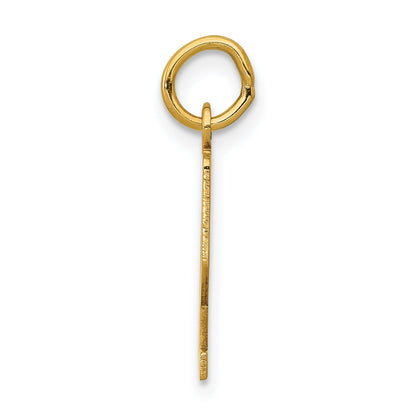 14K Yellow Gold Small Elongated Number 72 Charm