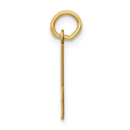 14K Yellow Gold Small Elongated Number 74 Charm