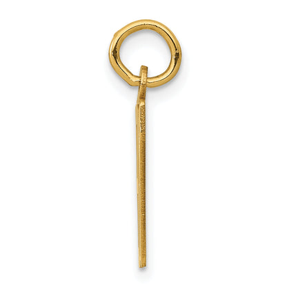 14K Yellow Gold Small Elongated Number 87 Charm