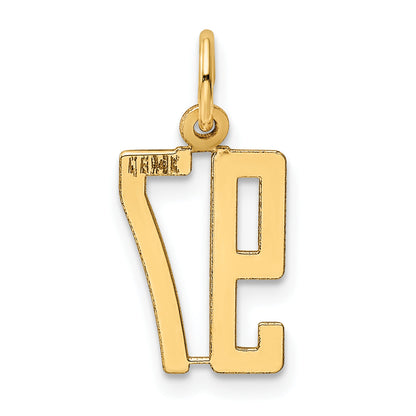 14K Yellow Gold Small Elongated Number 97 Charm