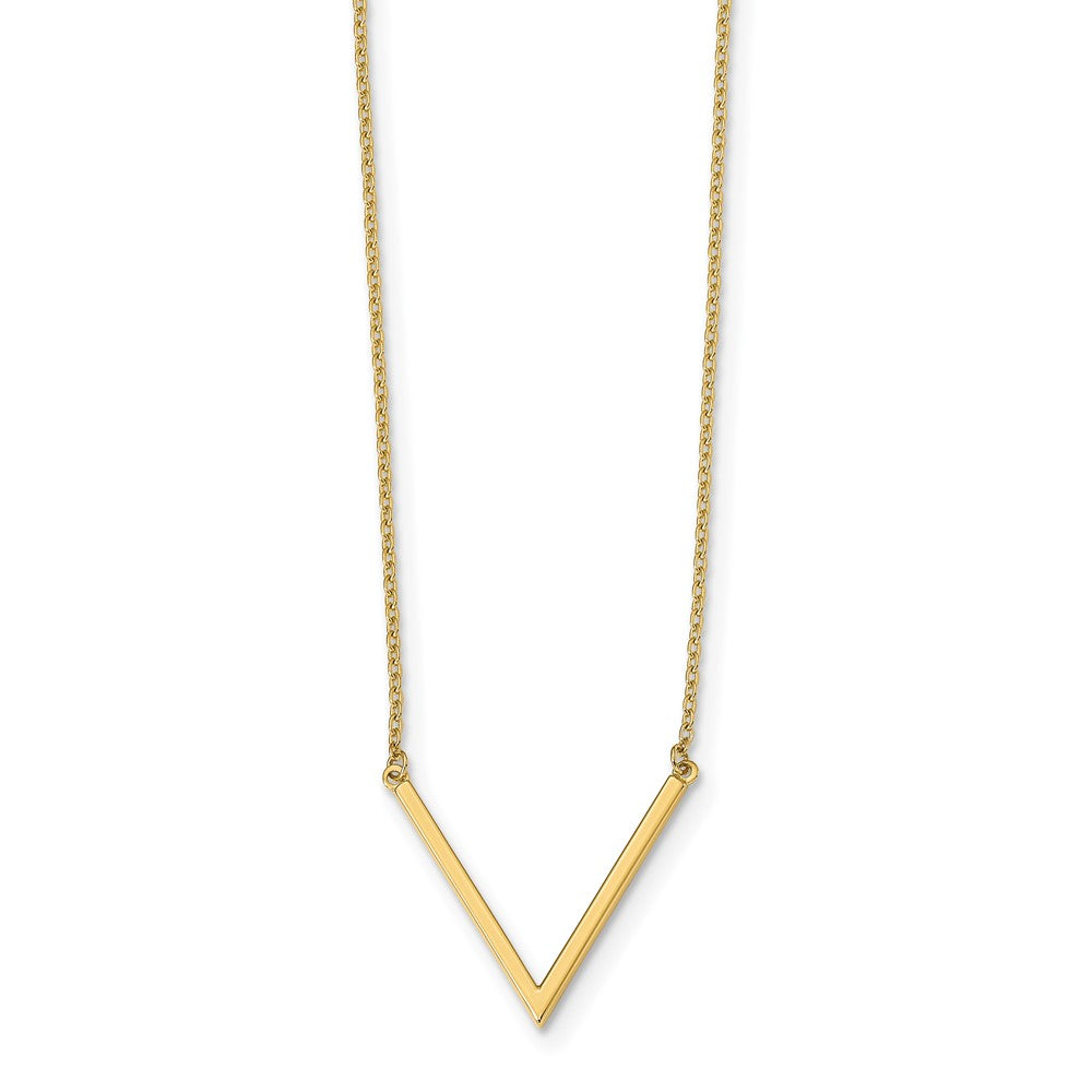 14K Yellow Gold Polished With 1 In Ext. Necklace