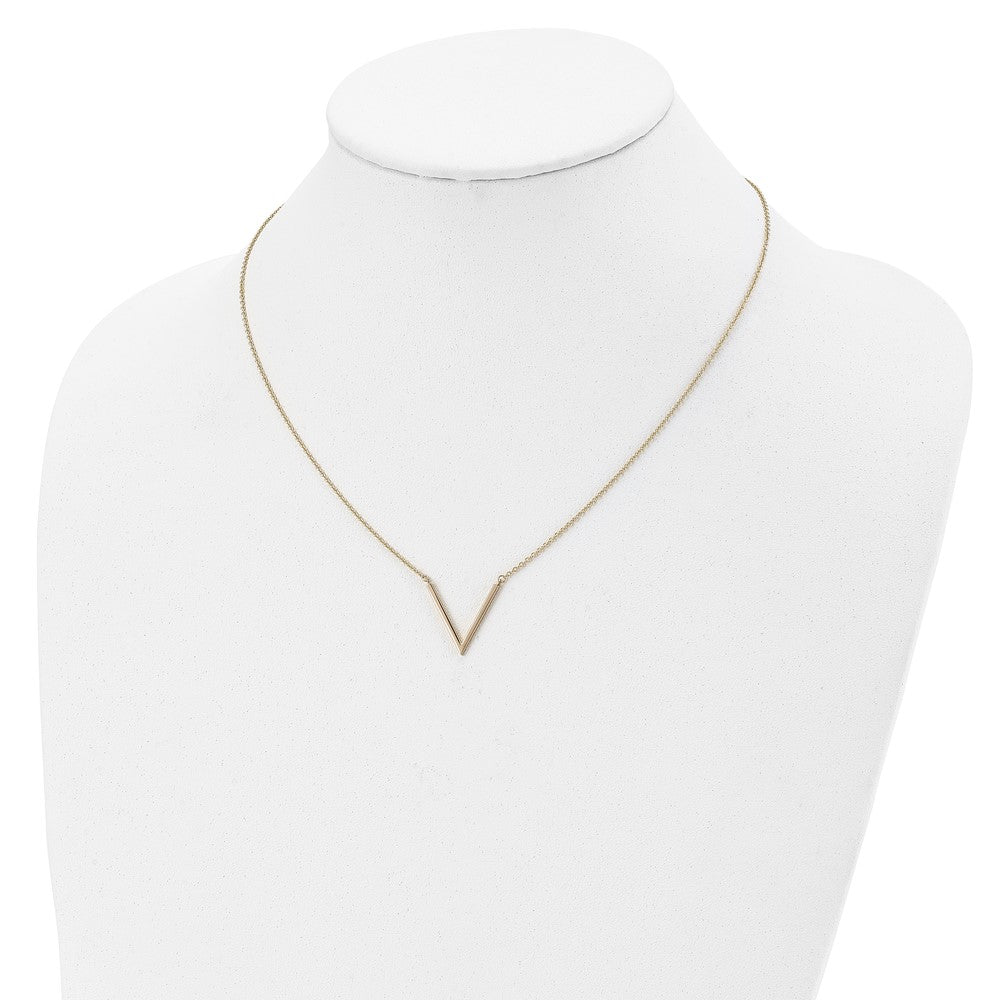 14K Yellow Gold Polished With 1 In Ext. Necklace