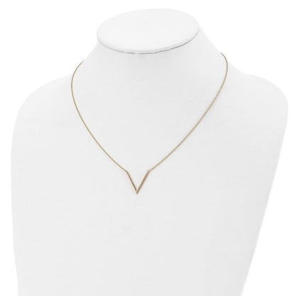 14K Yellow Gold Polished With 1 In Ext. Necklace