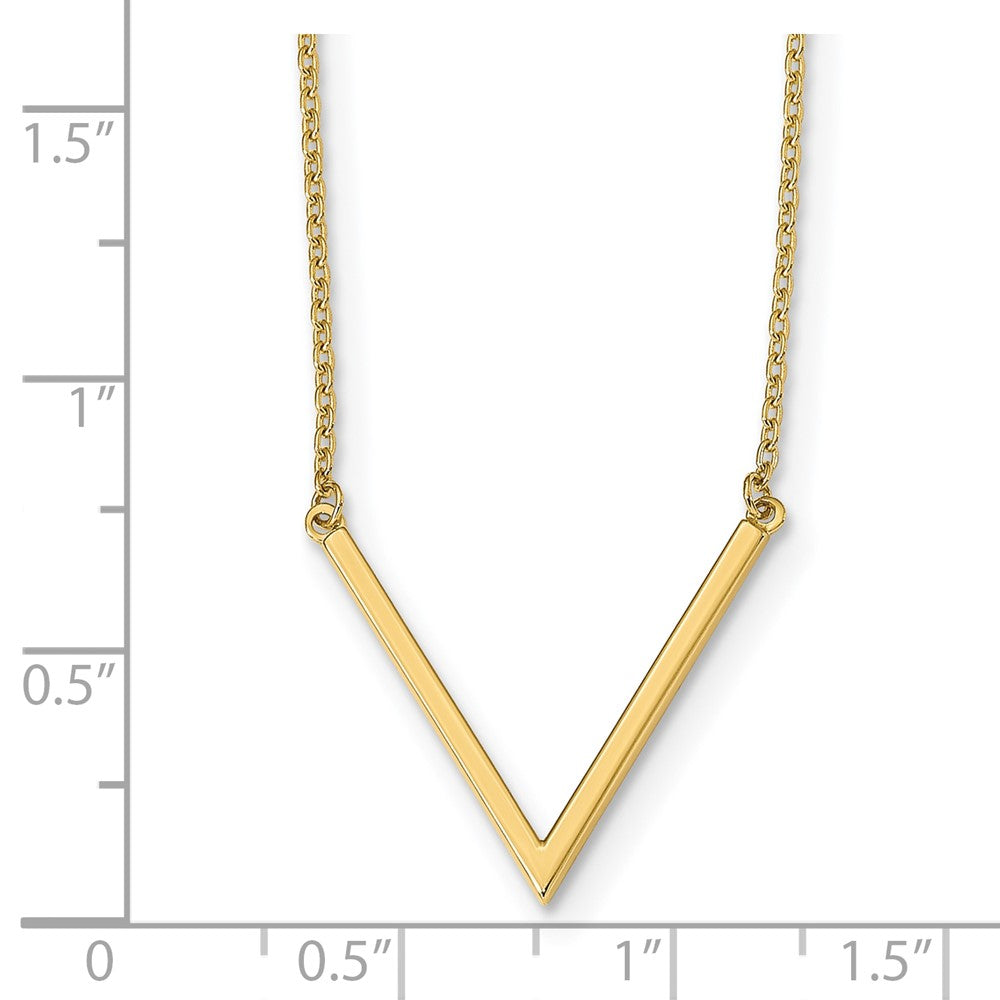 14K Yellow Gold Polished With 1 In Ext. Necklace