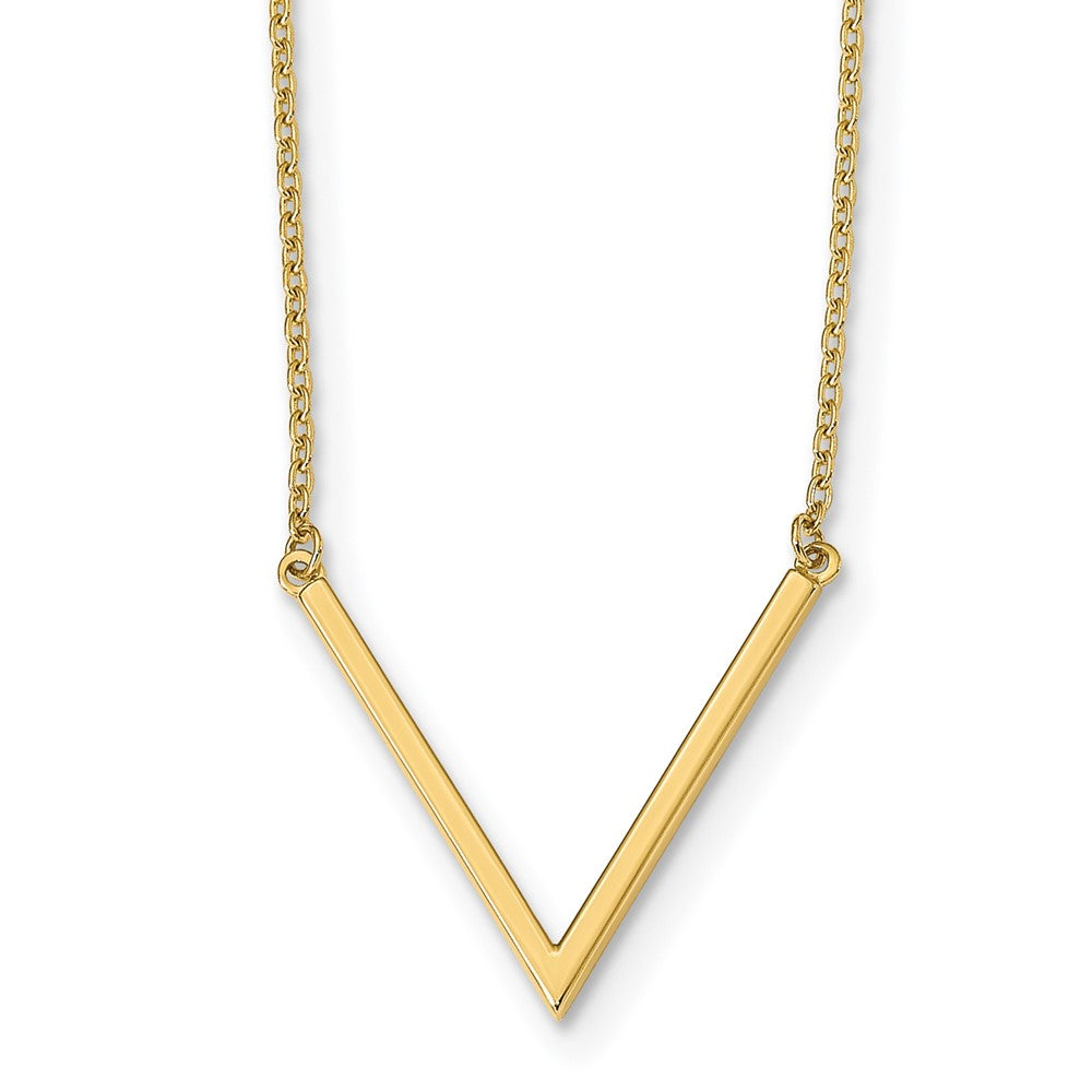 14K Yellow Gold Polished With 1 In Ext. Necklace