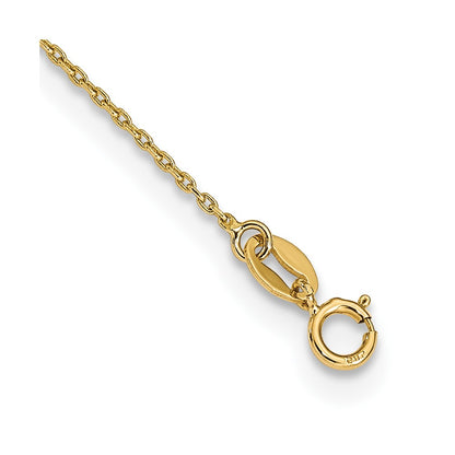 14K Tri Color Sideways Cross Beaded Rosary Style 18 Inch Necklace