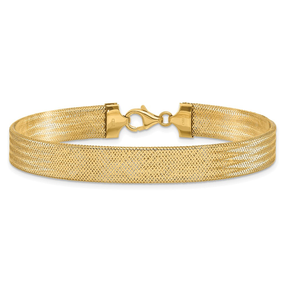 7.25 Inch 14K Polished Mesh Bracelet