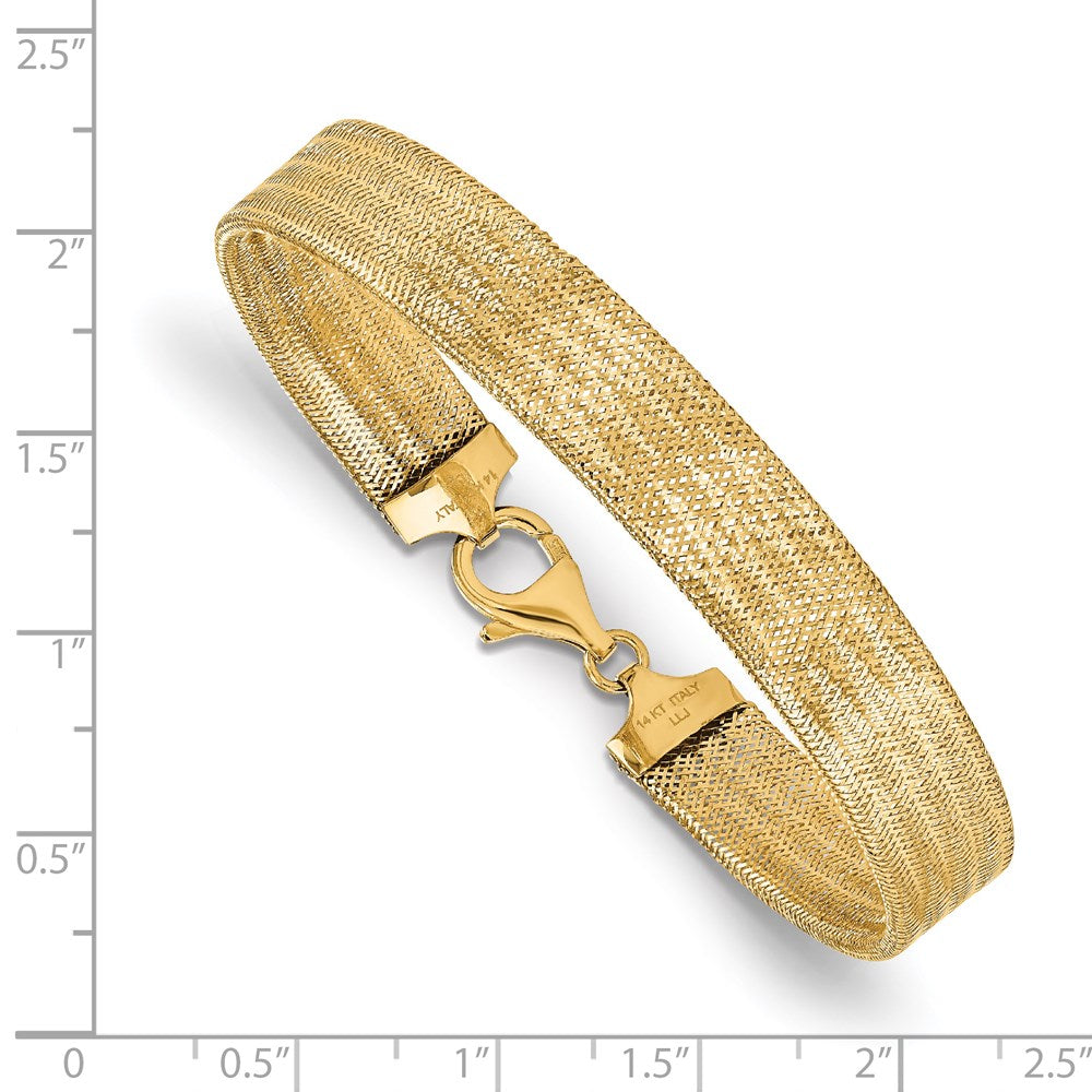 7.25 Inch 14K Polished Mesh Bracelet