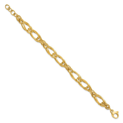 8 Inch 14K Polished Fancy Link Bracelet