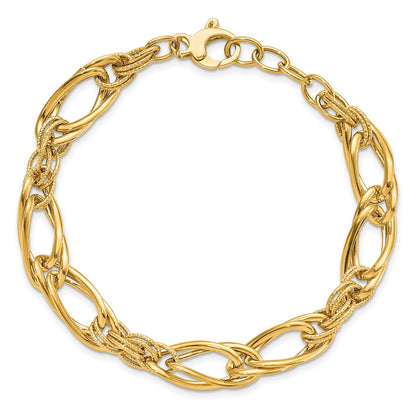 8 Inch 14K Polished Fancy Link Bracelet