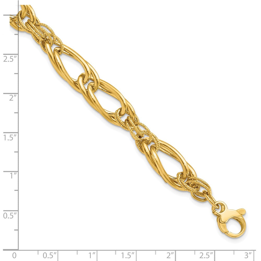 8 Inch 14K Polished Fancy Link Bracelet