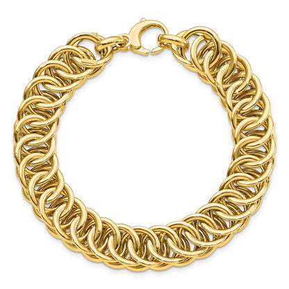 14K Yellow Gold Polished D/C Reversible Bracelet